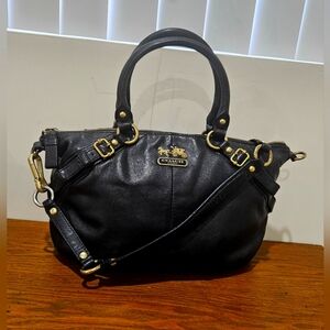 Coach Madison Black leather Shoulder /Satchel bag